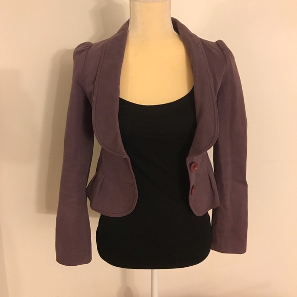 Anthropologie Jackets & Blazers - Korean purple stripe blazer xxs xs